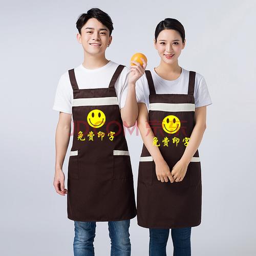 工作服圍裙定制印字餐飲餐廳服務員工作服女奶茶店水果店圍腰工廠車間
